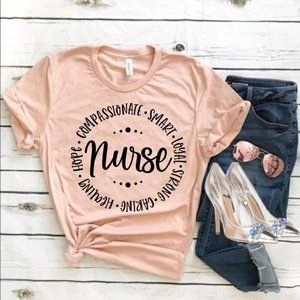 Unisex Women Strong Compassionate Nurse Tee